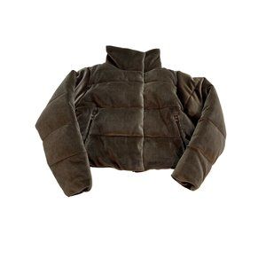 ALO Yoga Chocolate Corduroy Puffer Jacket